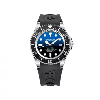 BOBROFF MAN BF0003-BFSTN Analogowy Zegarek Kwarcowy 42mm Niebieska Tarcza Brązowy Skórzany Pasek