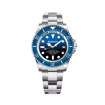 Zegarek analogowy BOBROFF MAN BF0003ba 42mm kwarcowy, czarna tarcza, skórzany pasek