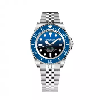 BOBROFF MAN BF0003baBFSTJ Analogowy Zegarek Kwarcowy 42mm Czarna Tarcza Skórzany Pasek