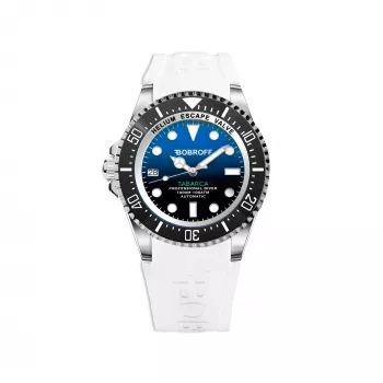 BOBROFF MAN BF0003i-BFSTB 42mm Męski Zegarek Kwarcowy Analogowy Stal Nierdzewna Czarna Tarcza Srebrna Bransoleta