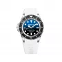 BOBROFF MAN BF0003i-BFSTB 42mm Męski Zegarek Kwarcowy Analogowy Stal Nierdzewna Czarna Tarcza Srebrna Bransoleta