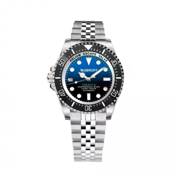 BOBROFF MAN BF0003iJ Analogowy Zegarek Kwarcowy 42mm Czarna Skóra