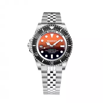 Zegarek BOBROFF MAN BF0004iJ 42mm Kwarcowy Analogowy Czarna Tarcza Skórzany Pasek