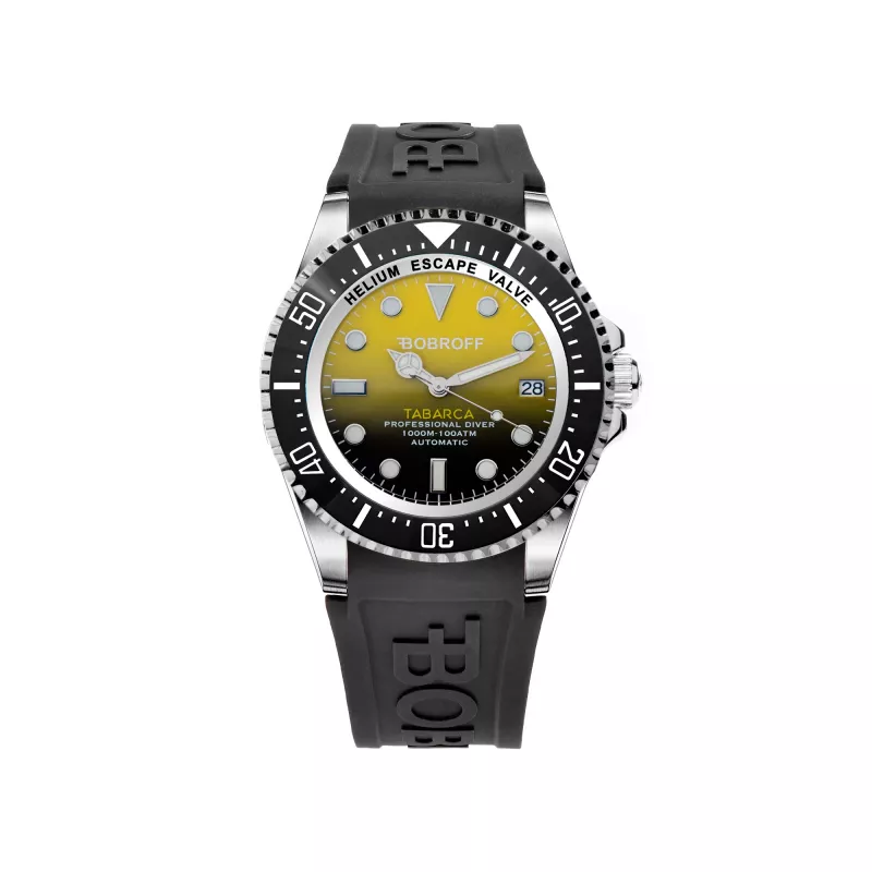 BOBROFF MAN BF0008-BFSTN 44mm Stalowy Kwarcowy Zegarek Analogowy