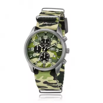 BOBROFF MAN BF0020 Analogowy Zegarek Kwarcowy 42mm Stal Nierdzewna Czarna Skóra