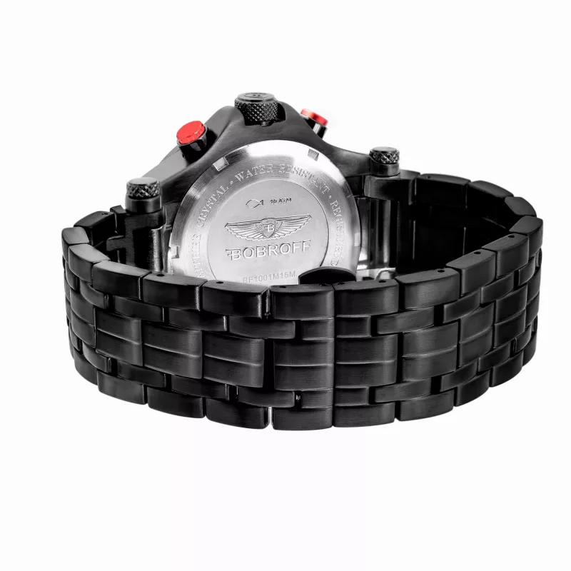 BOBROFF MAN BF1001M41M 44mm Stainless Steel Quartz Watch