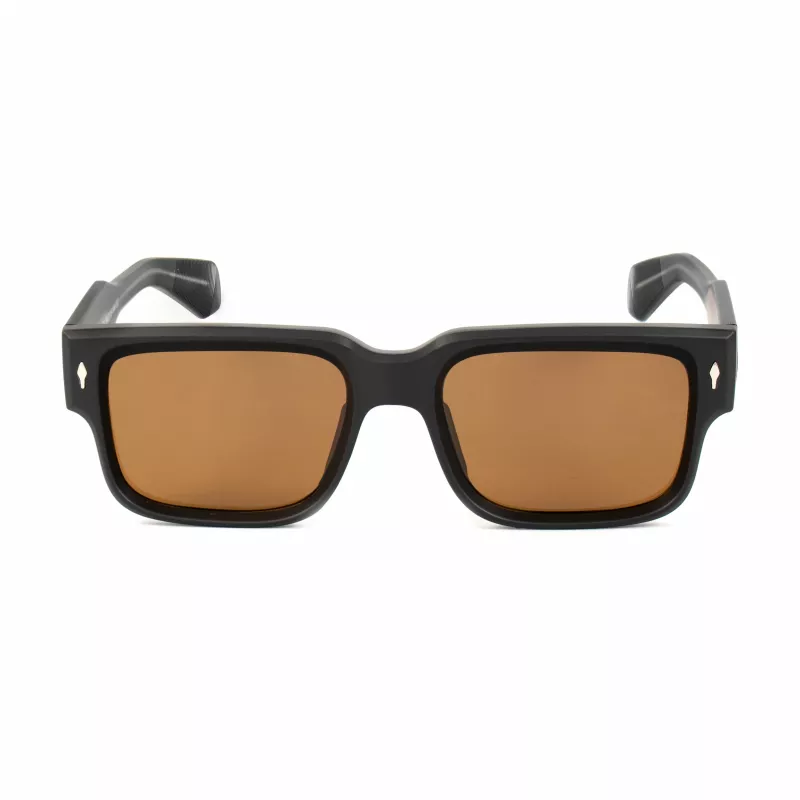 BOBROFF Męskie okulary przeciwsłoneczne prostokątne BFG0021-C1 czarne/szare UV400