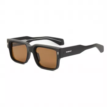 BOBROFF Męskie okulary przeciwsłoneczne prostokątne BFG0021-C1 czarne/szare UV400