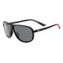 BOBROFF Męskie prostokątne okulary przeciwsłoneczne BFG0022-C1P - czarna oprawka, szare szkła, UV400