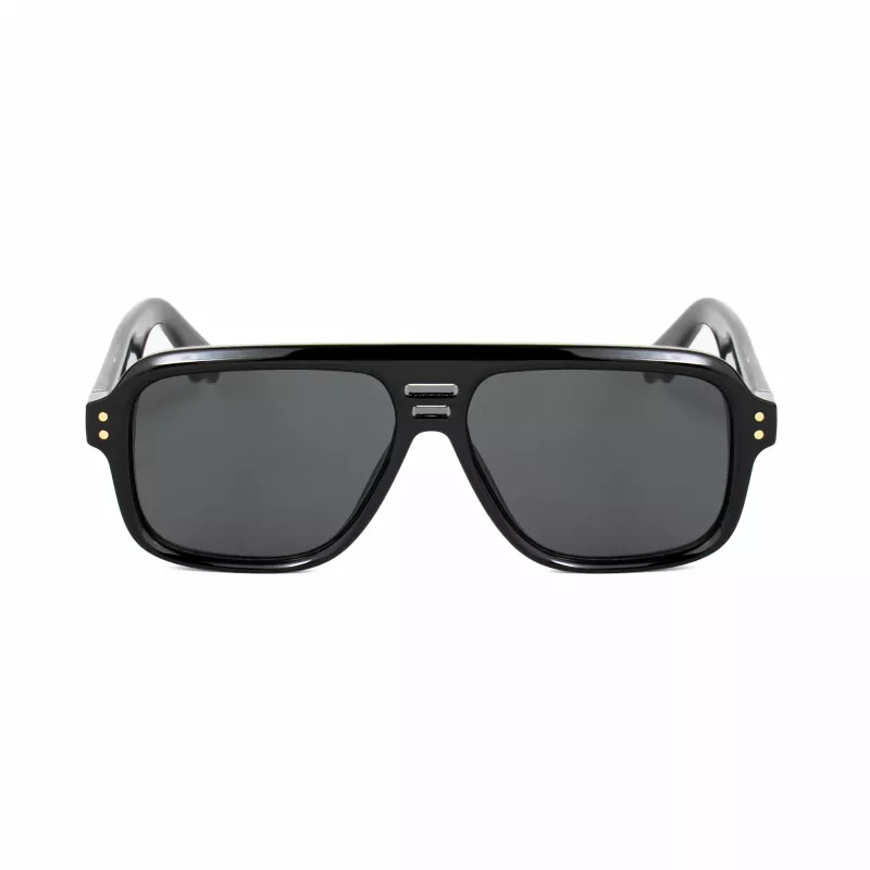 Okulary przeciwsłoneczne męskie BOBROFF BFG0019-C1 czarna oprawka, szare szkła, UV400 56-19-148