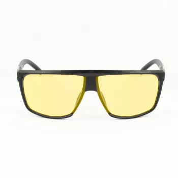 Okulary przeciwsłoneczne męskie BOBROFF BFG0029-C3P - prostokątna oprawka full rim, czarna, z szarymi soczewkami UV400 (65/10/130 mm)