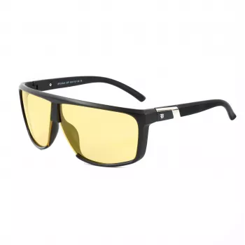 Okulary przeciwsłoneczne męskie BOBROFF BFG0029-C3P - prostokątna oprawka full rim, czarna, z szarymi soczewkami UV400 (65/10/130 mm)