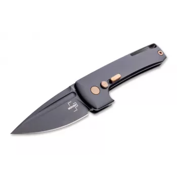 Böker Plus Harlock Mini Flipper Knife D2 Steel G10 Black