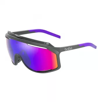 Okulary przeciwsłoneczne Bolle BS018012 Unisex Półbezramkowe Matowa Czerń TNS Gun Soczewka 143mm