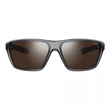 BOLLE BS045002-S Unisex Sportowe Okulary Przeciwsłoneczne - Matowa Czarna Oprawka, Szare Szkła, 63/15/130 mm