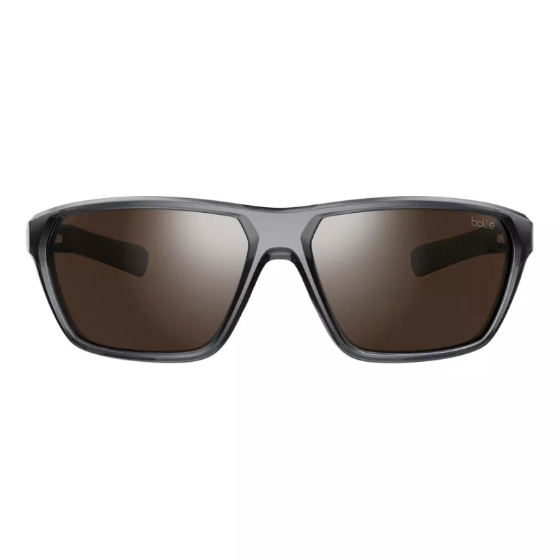 BOLLE BS045002-S Unisex Sportowe Okulary Przeciwsłoneczne - Matowa Czarna Oprawka, Szare Szkła, 63/15/130 mm