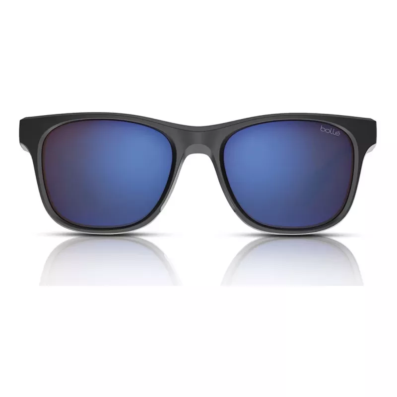 Okulary przeciwsłoneczne Bolle BS051006-S Phantom - Unisex sportowe oprawki typu wrap-around, soczewki fotochromowe polaryzacyjne NXT, matowa czarna oprawka