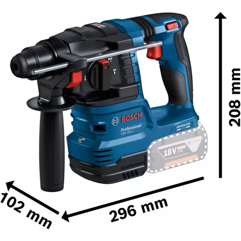 Bosch 18V Professional Set Młotowiertarka GBH 18V-22 + Wiertarko-wkrętarka GSR 18V-45 - (niebieski/czarny, 2x akumulator Li-Ion 4.0Ah, zestaw wierteł udarowych i bitów, torba narzędziowa) (0615V0003D)