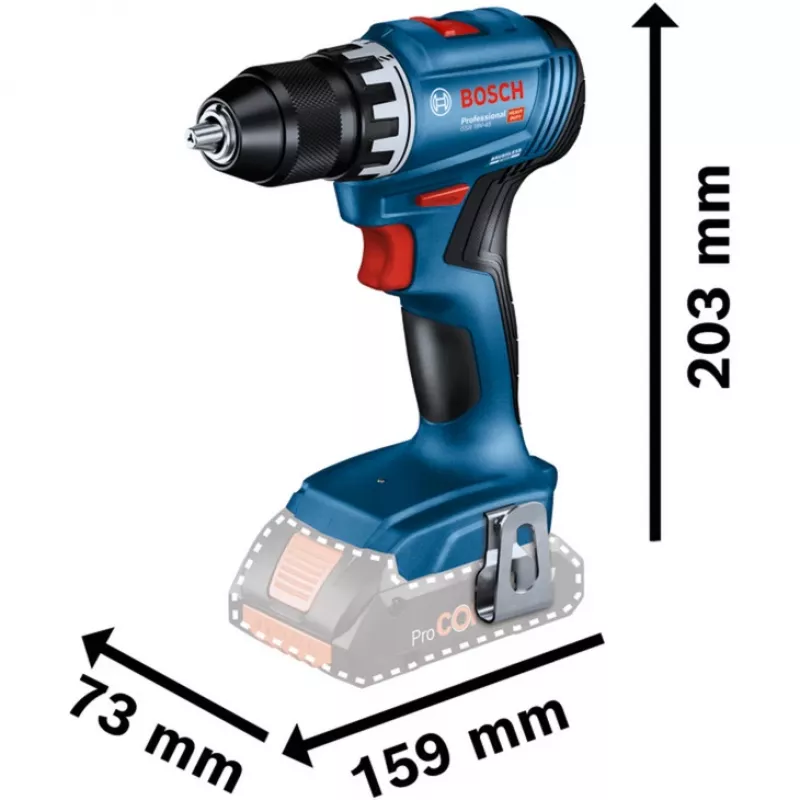 Bosch 18V Professional Set Młotowiertarka GBH 18V-22 + Wiertarko-wkrętarka GSR 18V-45 - (niebieski/czarny, 2x akumulator Li-Ion 4.0Ah, zestaw wierteł udarowych i bitów, torba narzędziowa) (0615V0003D)
