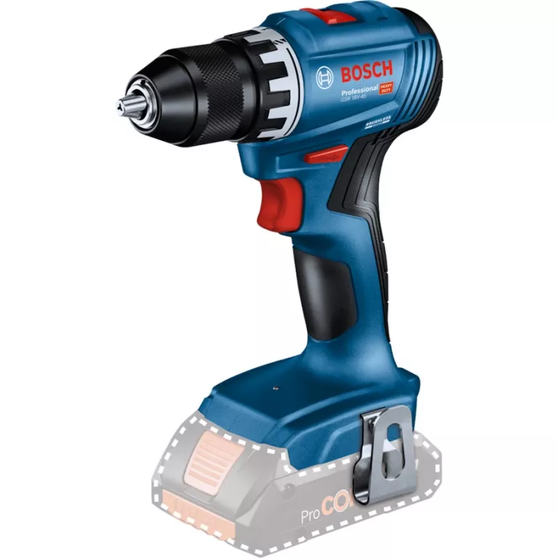 Bosch 18V Professional Set Młotowiertarka GBH 18V-22 + Wiertarko-wkrętarka GSR 18V-45 - (niebieski/czarny, 2x akumulator Li-Ion 4.0Ah, zestaw wierteł udarowych i bitów, torba narzędziowa) (0615V0003D)