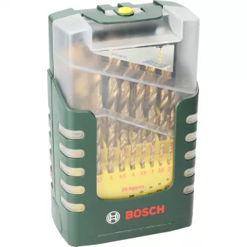 Bosch 2607017154 zestaw wierteł krętych HSS 25-częściowy powłoka TiN chwyt cylindryczny