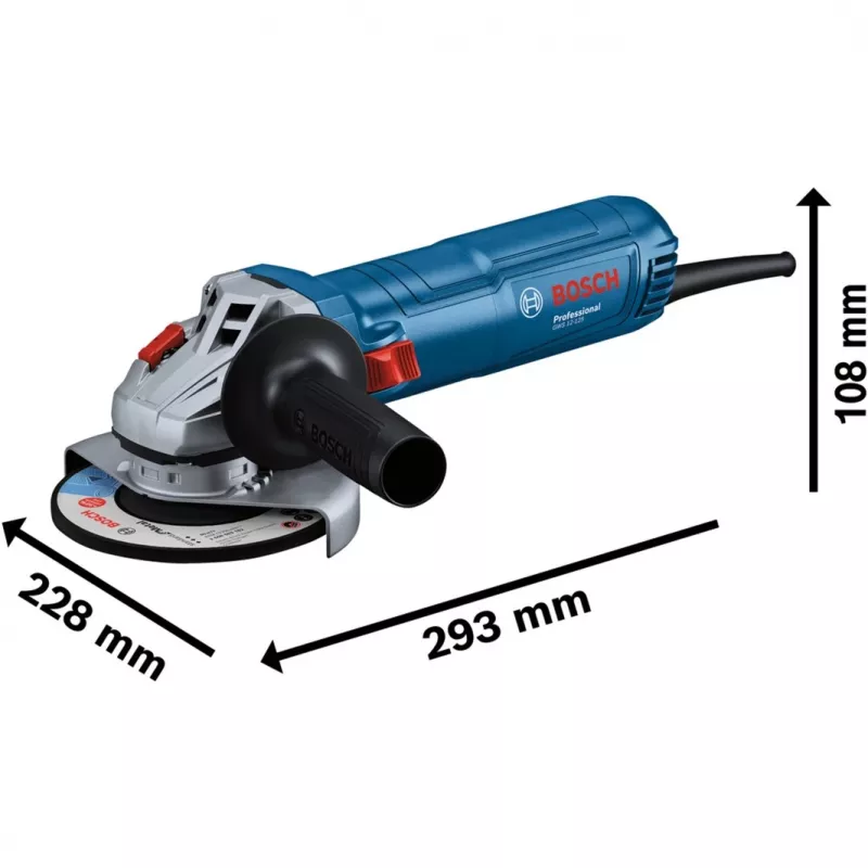 Bosch Szlifierka kątowa GWS 12-125 Professional + Diamentowa Tarcza tnąca Niebieska 1 200 W (06013A6102)