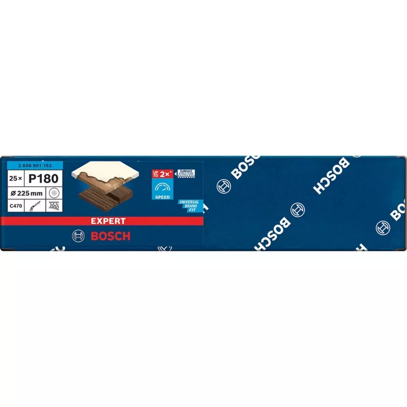 Bosch Expert C470 Papier ścierny, 225 mm, ziarno 180, 25 szt. do szlifierek do płyt gipsowo-kartonowych