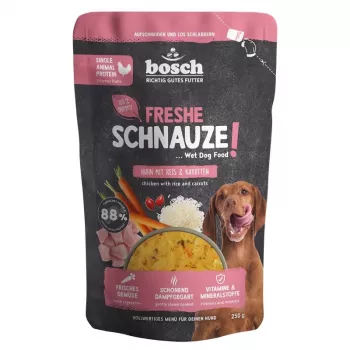 BOSCH Freshe Schnauze Chicken, Rice & Carrots Mono Mokra Karma dla Psów – 250 g