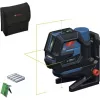 Bosch GCL 12V-50-22 CG Professional Bezprzewodowy Laser Krzyżowy (Niebieski/Czarny, Zielone Linie Laserowe i Punkty Pionu, z Obrotnicą RM 20)
