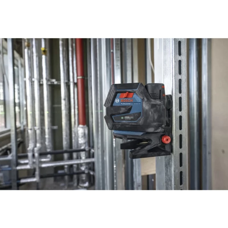 Bosch GCL 12V-50-22 CG Professional Bezprzewodowy Laser Krzyżowy (Niebieski/Czarny, Zielone Linie Laserowe i Punkty Pionu, z Obrotnicą RM 20)
