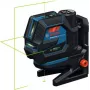 Bosch GCL 12V-50-22 CG Professional Bezprzewodowy Laser Krzyżowy (Niebieski/Czarny, Zielone Linie Laserowe i Punkty Pionu, z Obrotnicą RM 20)