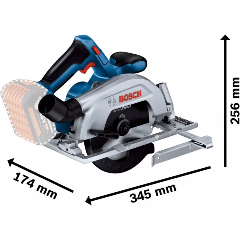 Bosch GKS 18V-57-2 Professional Akumulatorowa Pilarka Tarczowa Solo (Tarcza 165 mm, 18 V, Bezszczotkowa, w L-BOXX)