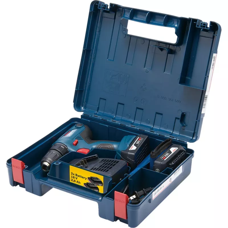 Bosch GSR 180 LI Professional Wiertarko-wkrętarka akumulatorowa 18V 2x2,0Ah Li-Ion
