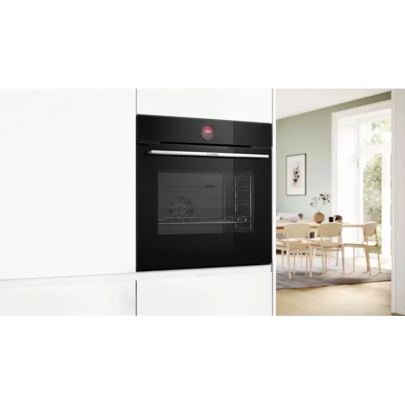 Bosch HBG7341B1 Series 8 Wbudowany Piekarnik Elektryczny, 71L, Samoczyszczący Pirolitycznie, Czarny, 60 cm