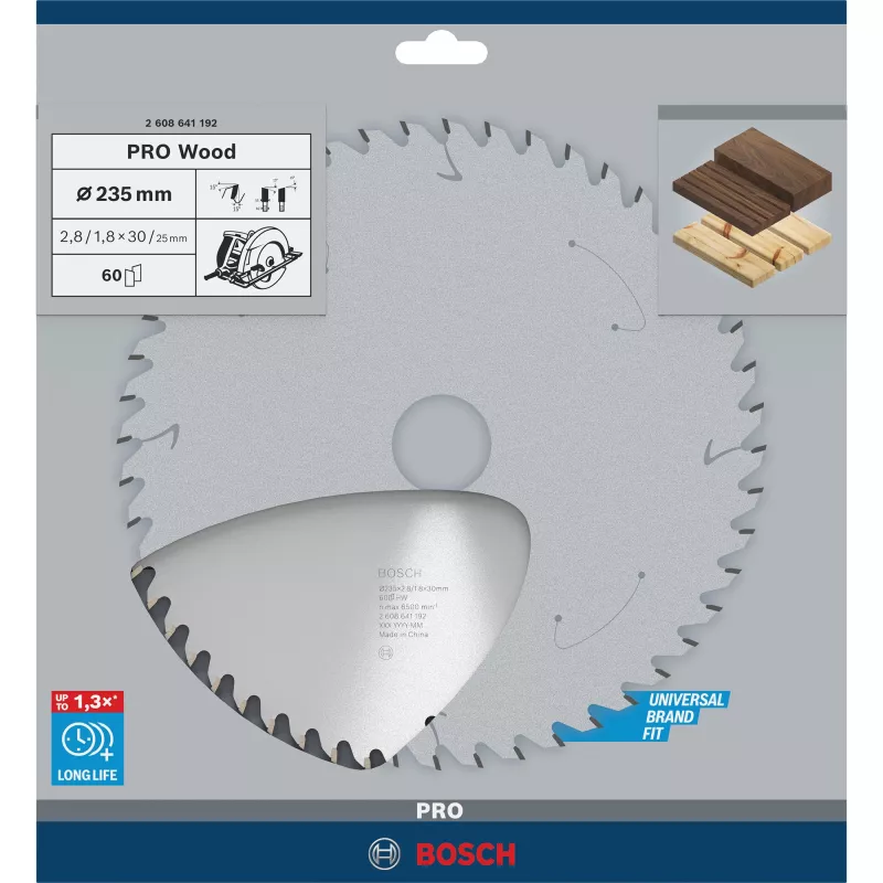 Tarcza do piły tarczowej Bosch Power Tools PRO Wood 235 mm, 60 zębów, otwór 30 mm do pilarek ręcznych