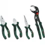 Zestaw szczypiec Bosch Powertools 4-częściowy 1600A02W7K z kombinowanymi, bocznymi, płaskimi i do rur, zielony/czarny