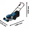BOSCH POWERTOOLS Akumulatorowa Kosiarka GRA 18V2-46SP Professional, 36V (2x18V), Niebieska, 2x 5,5 Ah Akumulator Li-Ion, Ładowarka