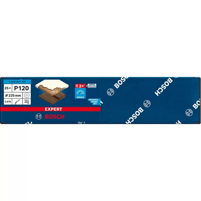 Tarcza szlifierska Bosch PowerTools Expert C470, Ø 225 mm, gradacja K120, opakowanie 25 szt. do szlifierek do płyt gipsowo-kartonowych