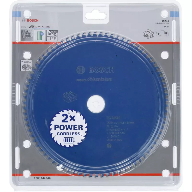 BOSCH POWERTOOLS Expert Tarcza do cięcia aluminium 254mm x 30mm otwór, 78 zębów, HLTCG, do akumulatorowych pilarek stołowych