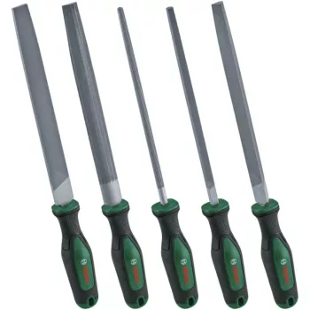 BOSCH POWERTOOLS Zestaw pilników, 5-częściowy, 200 mm, zielony/czarny