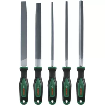 BOSCH POWERTOOLS Zestaw pilników, 5-częściowy, 200 mm, zielony/czarny