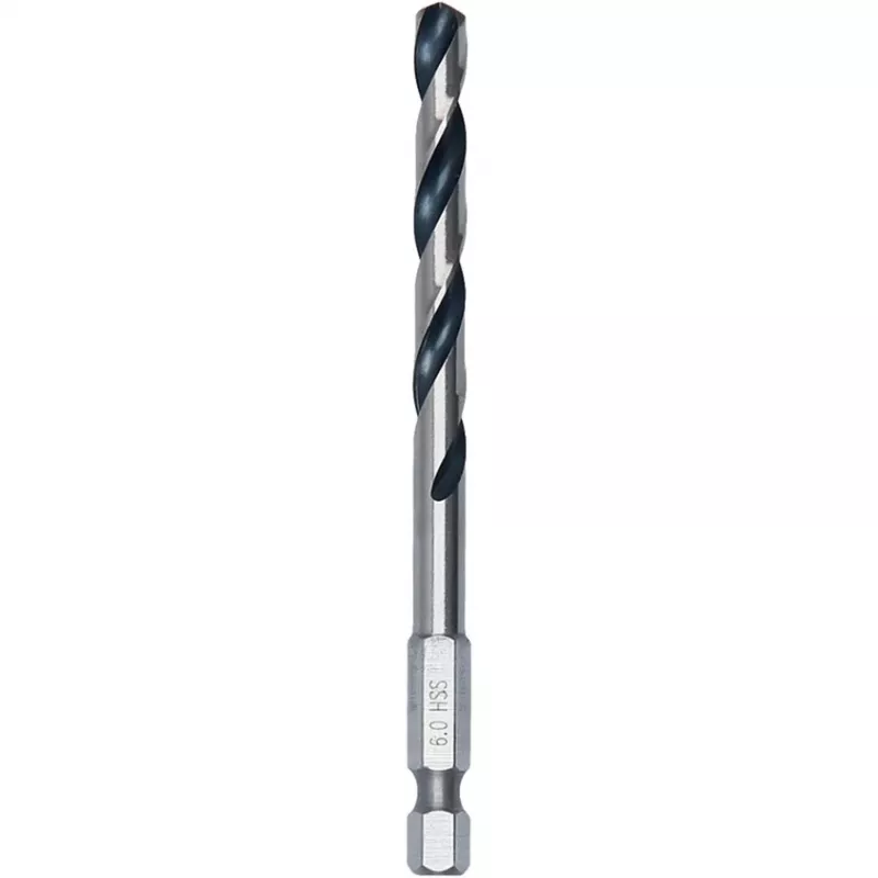 Bosch PowerTools HSS PointTeQ Hex Wiertło kręte, 6 mm, 10 sztuk, długość robocza 57 mm