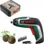 BOSCH Powertools IXO 7 Anniversary Set 3.6V Wkrętarka akumulatorowa (Zielony/Czarny, Li-Ion 2.0Ah, Zestaw bitów, Kulki nasienne, Pudełko)