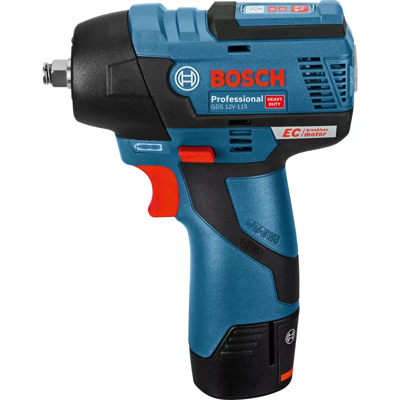 Bosch Professional GDS 12V-115 Wkrętarka udarowa akumulatorowa z 2x bateriami 3.0Ah Li-Ion, L-BOXX