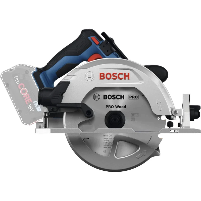 Bosch Professional GKS 18V-68-2 Akumulatorowa Ręczna Piła Tarczowa, 18V, Ostrze 190mm, Solo (bez akumulatora i ładowarki), Niebiesko-Czarna, w L-BOXX