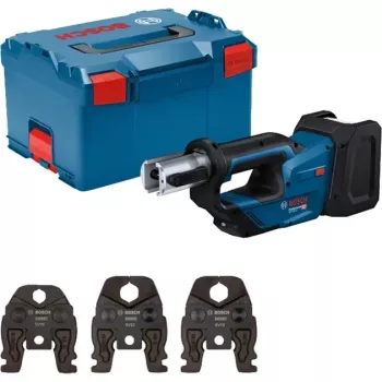 Bosch Professional GPT 18V-19 Akumulatorowe Narzędzie do Zaciskania 18V Zestaw Solo SV (3 Kompaktowe Szczęki SV, L-BOXX, Bez Akumulatora/Ładowarki)