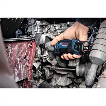 BOSCH Professional GRC 12V-60 3/8 SN Akumulatorowy klucz grzechotkowy, napęd 3/8 cala, 60 Nm, 12V, niebieski/czarny (samo narzędzie)