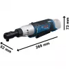 BOSCH Professional GRC 12V-60 3/8 SN Akumulatorowy klucz grzechotkowy, napęd 3/8 cala, 60 Nm, 12V, niebieski/czarny (samo narzędzie)