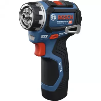 Bosch Professional GSR 12V-32 FC Wiertarko-wkrętarka akumulatorowa 12V (Niebiesko-czarna, samo urządzenie, 5 adapterów, L-BOXX)