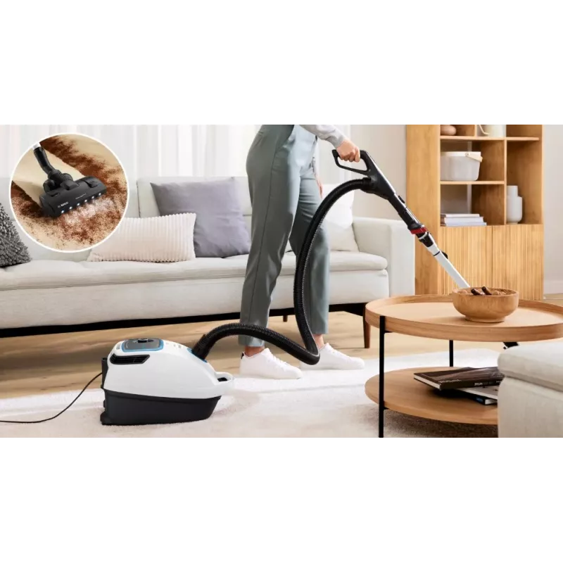 Odkurzacz workowy Bosch Serie 6 ProSilence BGB6SIL0L, Titanium Black, 600W, 4L pojemność worka, filtr HEPA, 66 dB(A)